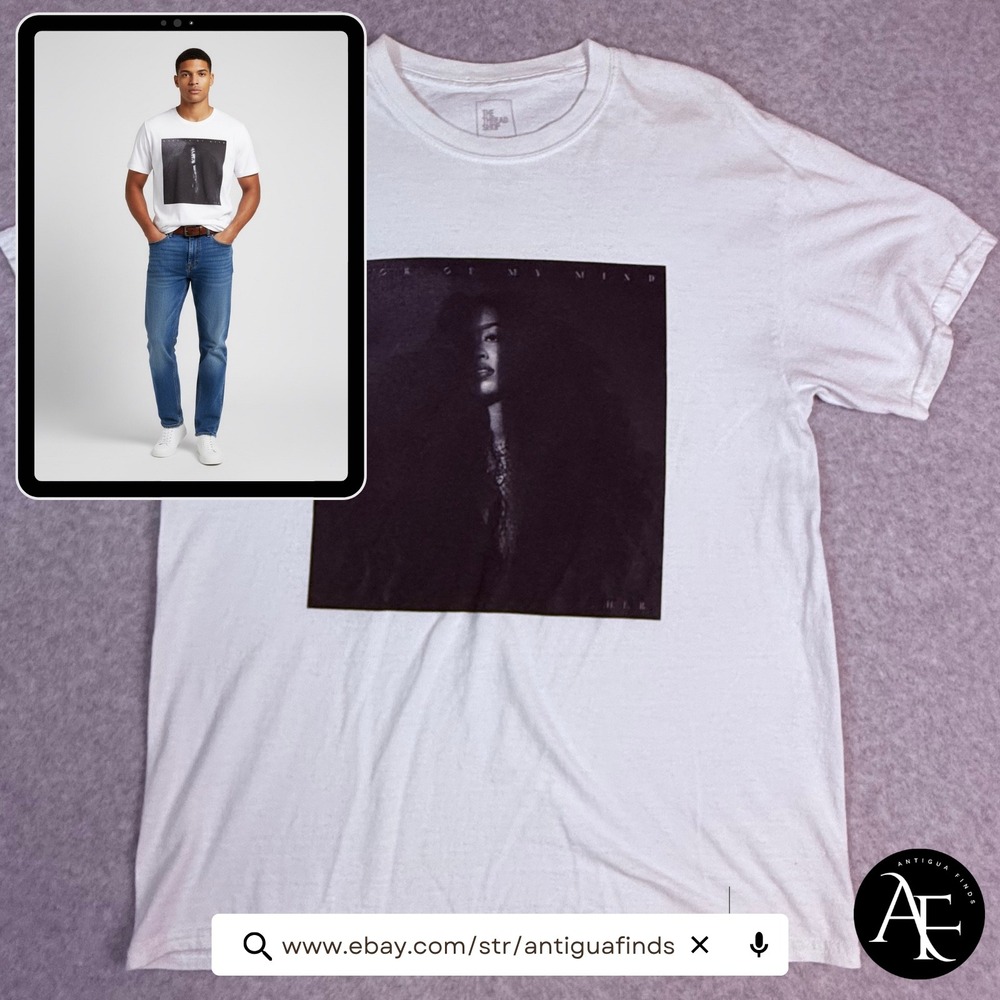 H.E.R.‎ Back Of My Mind Album Cover Graphic T-Shirt White The Thread Shop MD/LG